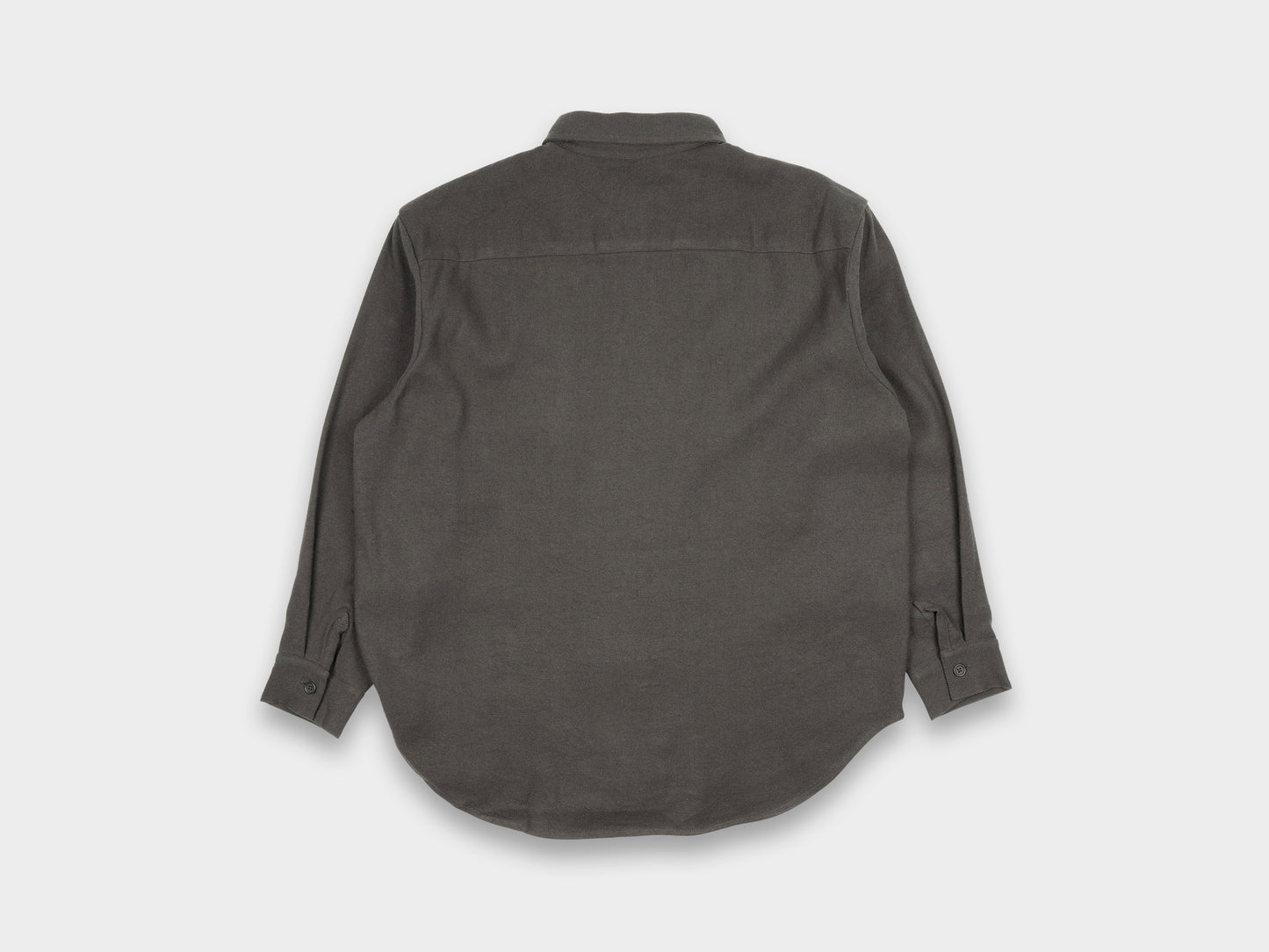 Evan Kinori Big Shirt Silk Twill Loden