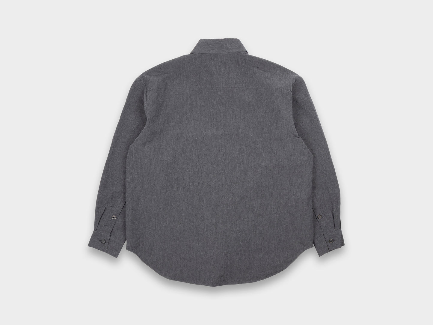 Evan Kinori Big Shirt Two Linen Stripe Charcoal