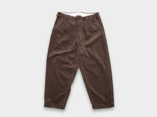 Evan Kinori Two Pleat Pant Sumi Ink Corduroy