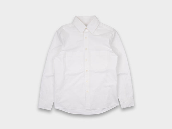 Evan Kinori Two Pocket Shirt Typewriter White