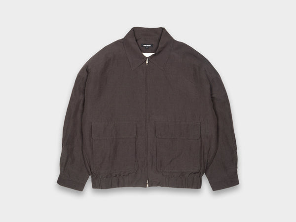 Evan Kinori Zip Jacket Two Worsted Wool / Linen Canvas