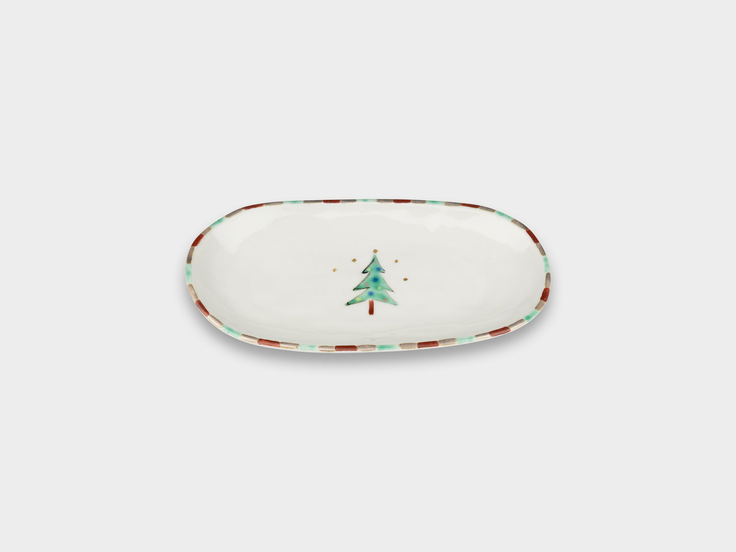Furukawa Shozo Oval Plate Pine Tree