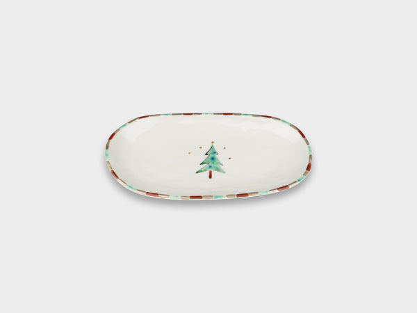 Furukawa Shozo Oval Plate Pine Tree