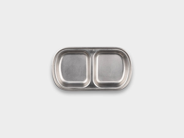 KM Stainless 2–Banchan Personal Plate Used