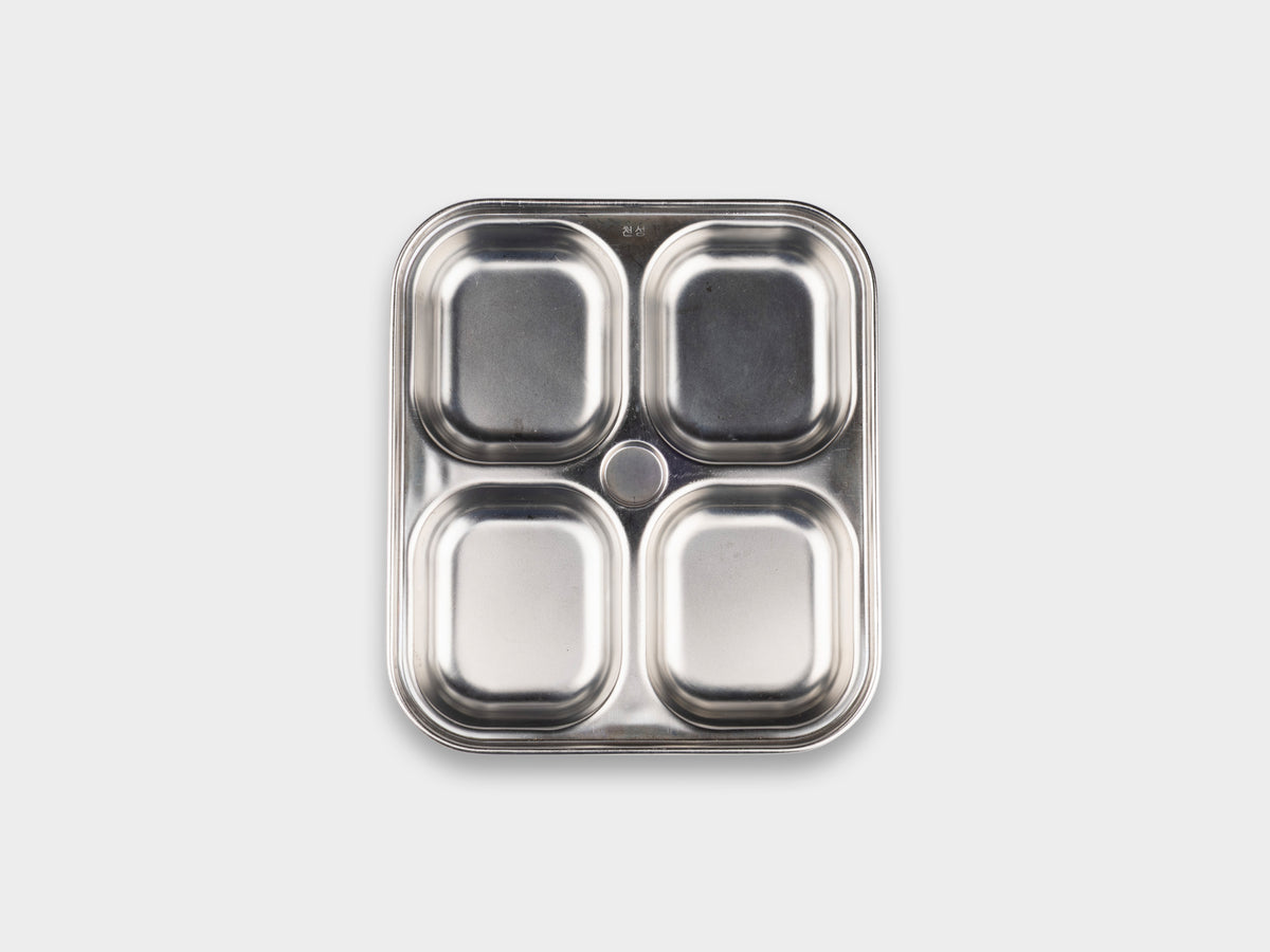 KM Stainless 4–Banchan Personal Plate Used