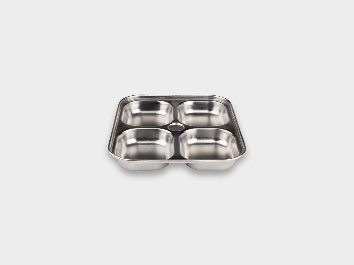 KM Stainless 4–Banchan Personal Plate Used