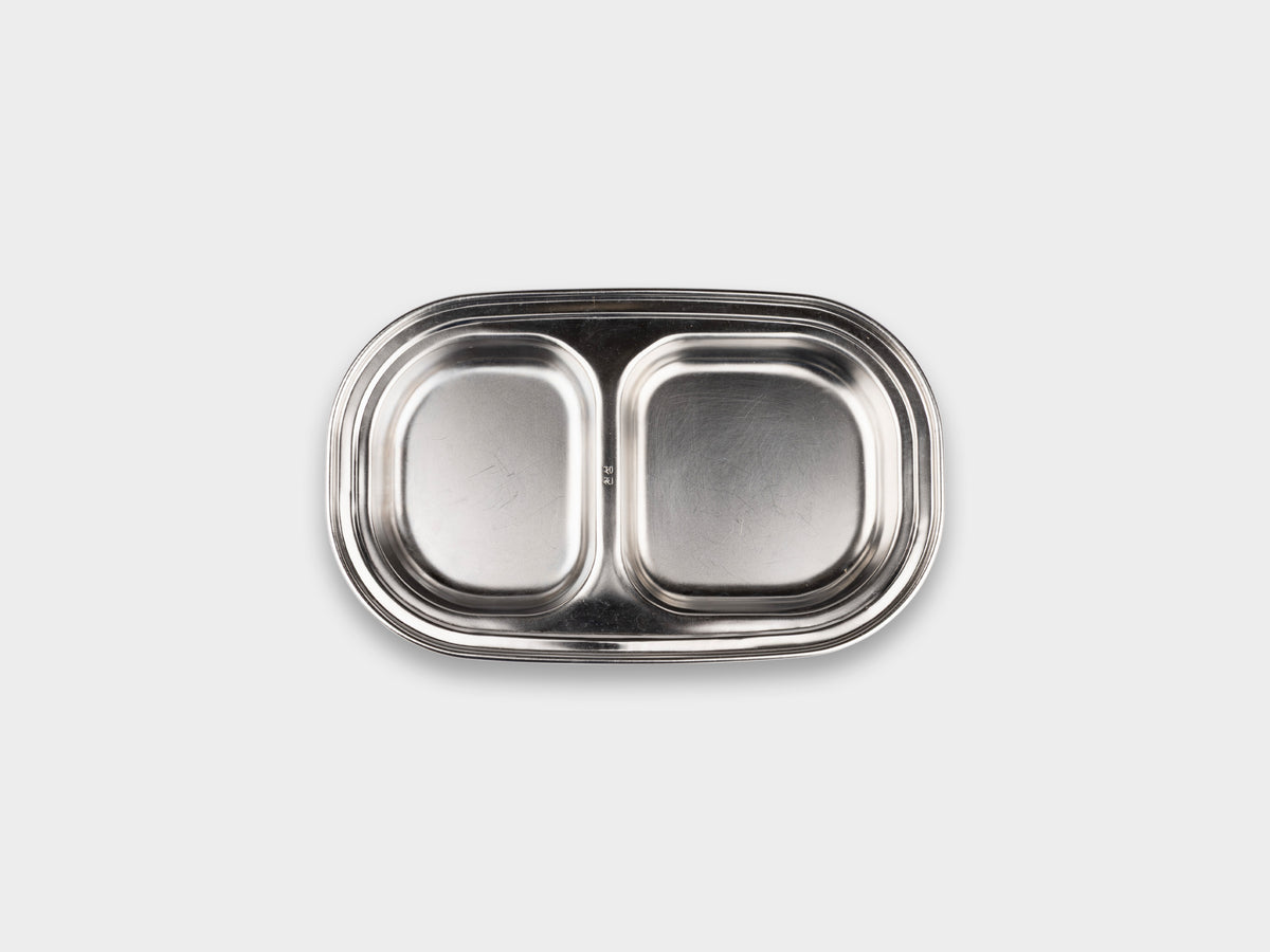 KM Stainless Uneven Banchan Dish Used