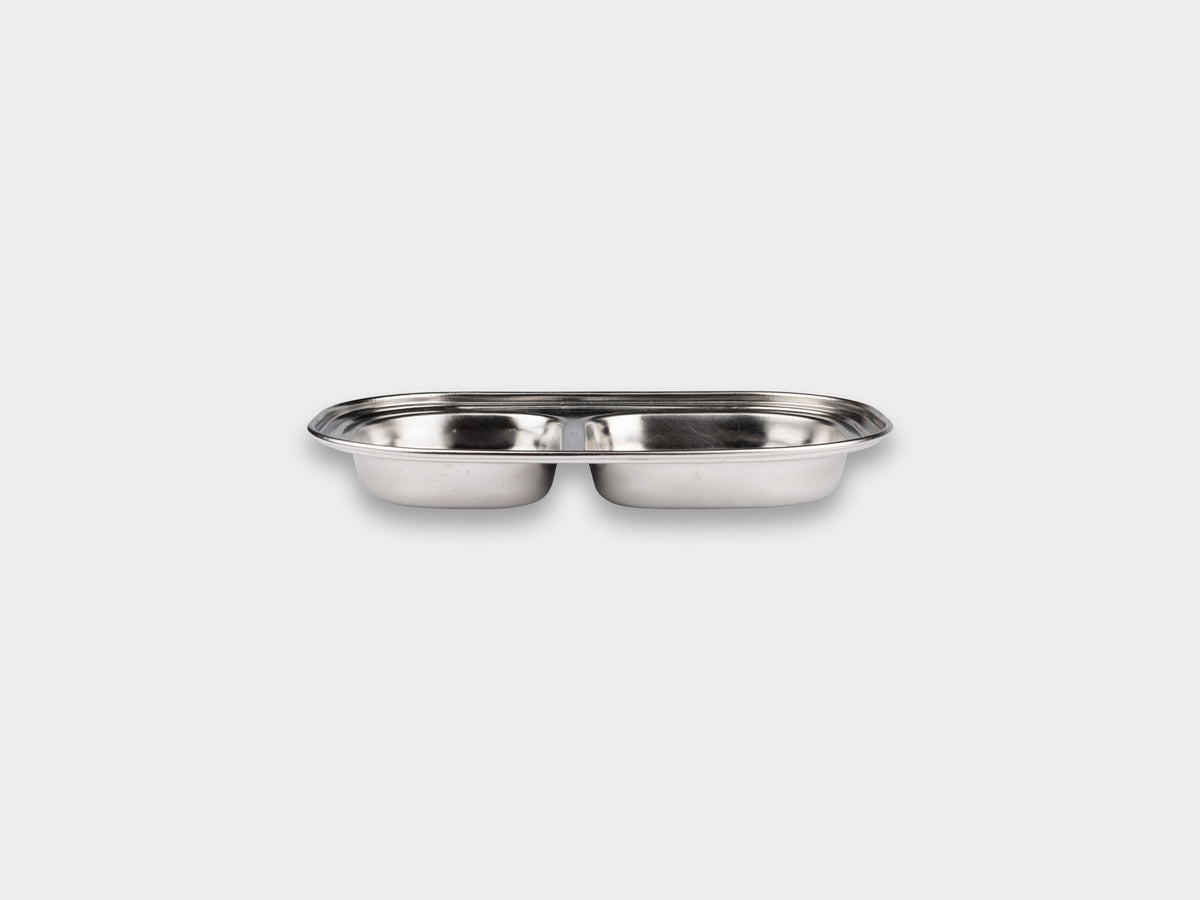 KM Stainless Uneven Banchan Dish Used
