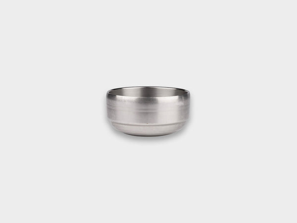 KM Stainless Insulated Ripple Rice Bowl Used