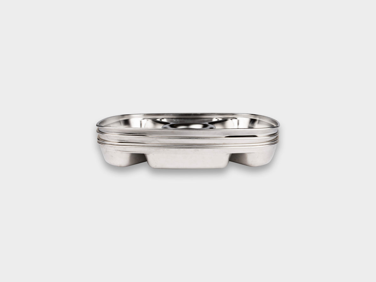 KM Stainless Squared Snack Plate Used