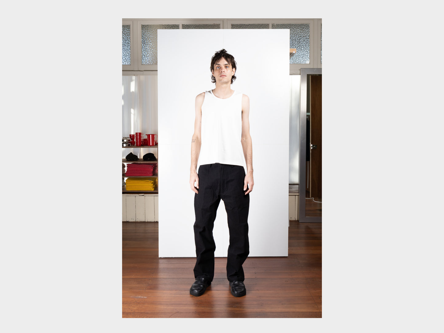 LWT0 "Singlet 2P" White Rib
