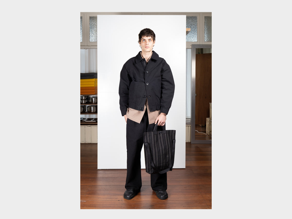 R21B1 "Multi Handle Tote" Grey Theatre Wax