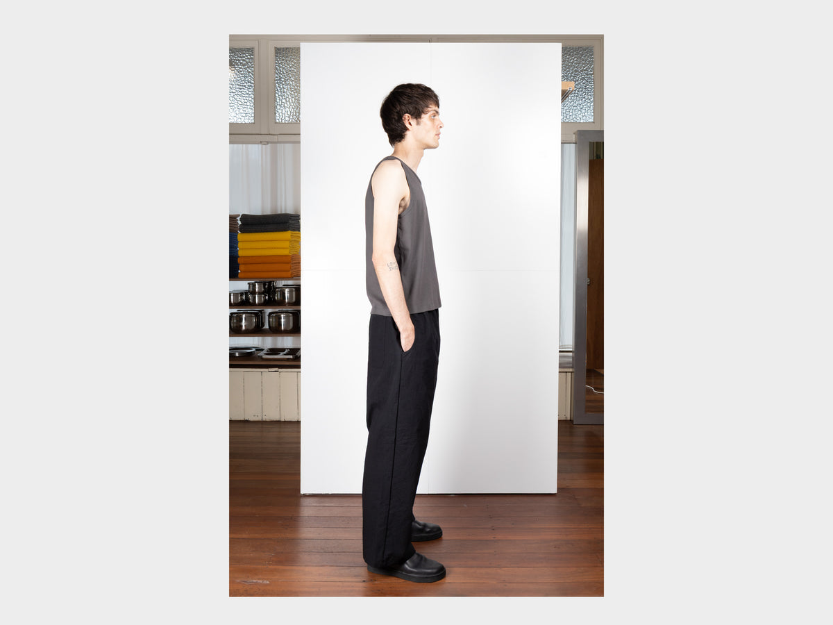 R21P5 "Solid Pants" Black Wool