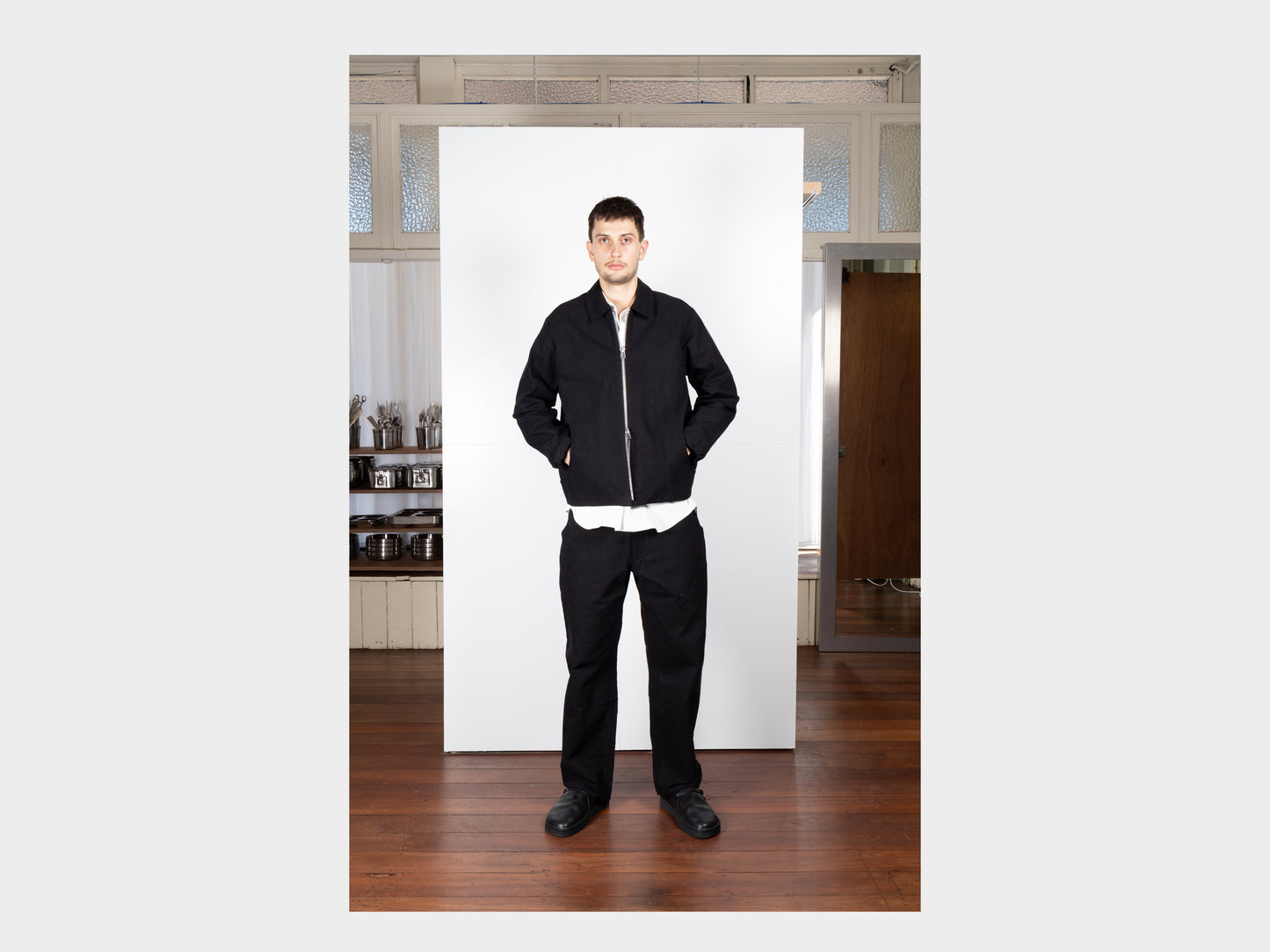 R0S3 "Scoop Shirt" Black Wax