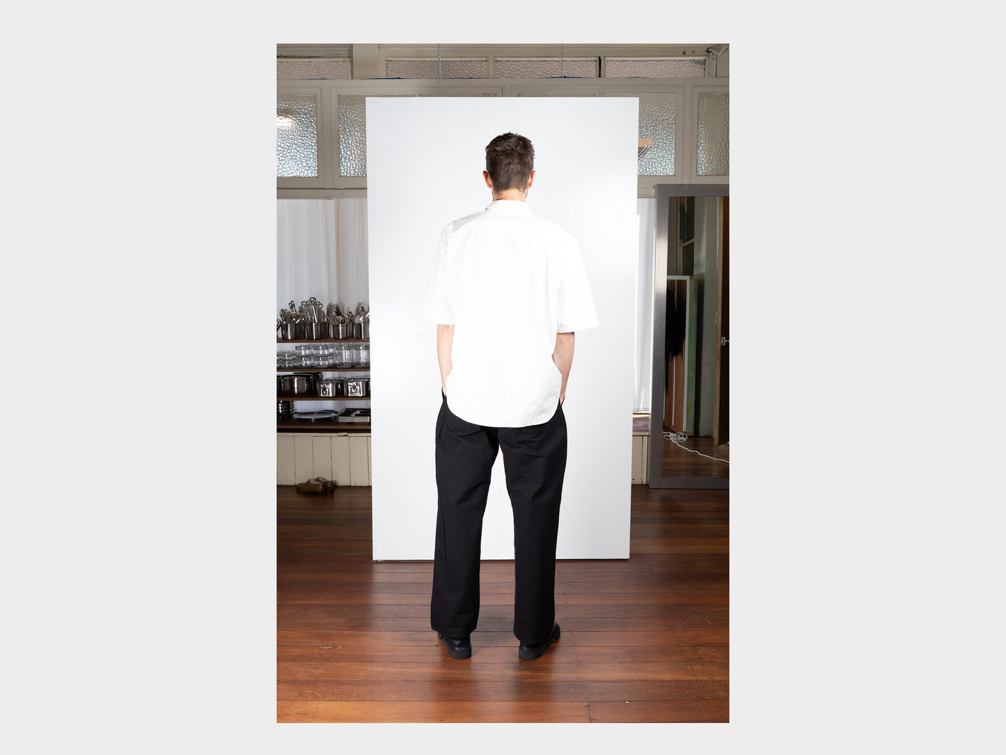 R0S9 "S/S Weather Shirt" White Weather