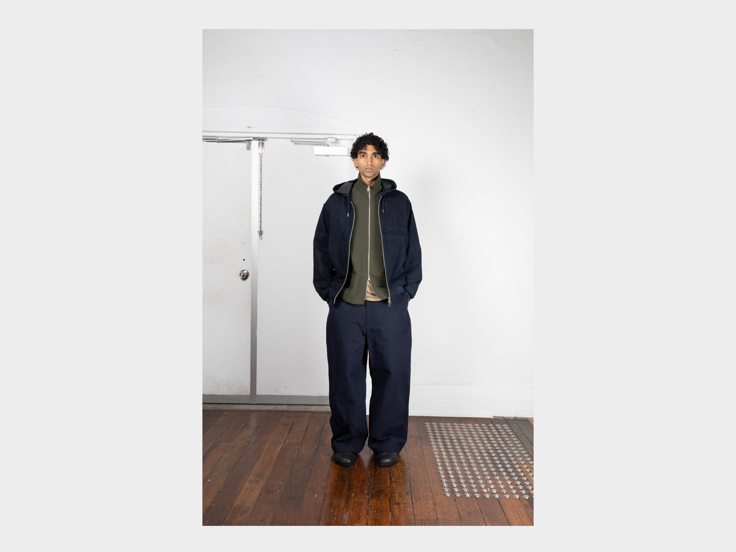 R20J3 "Jebok Parka" Blue Sumi Organic Denim