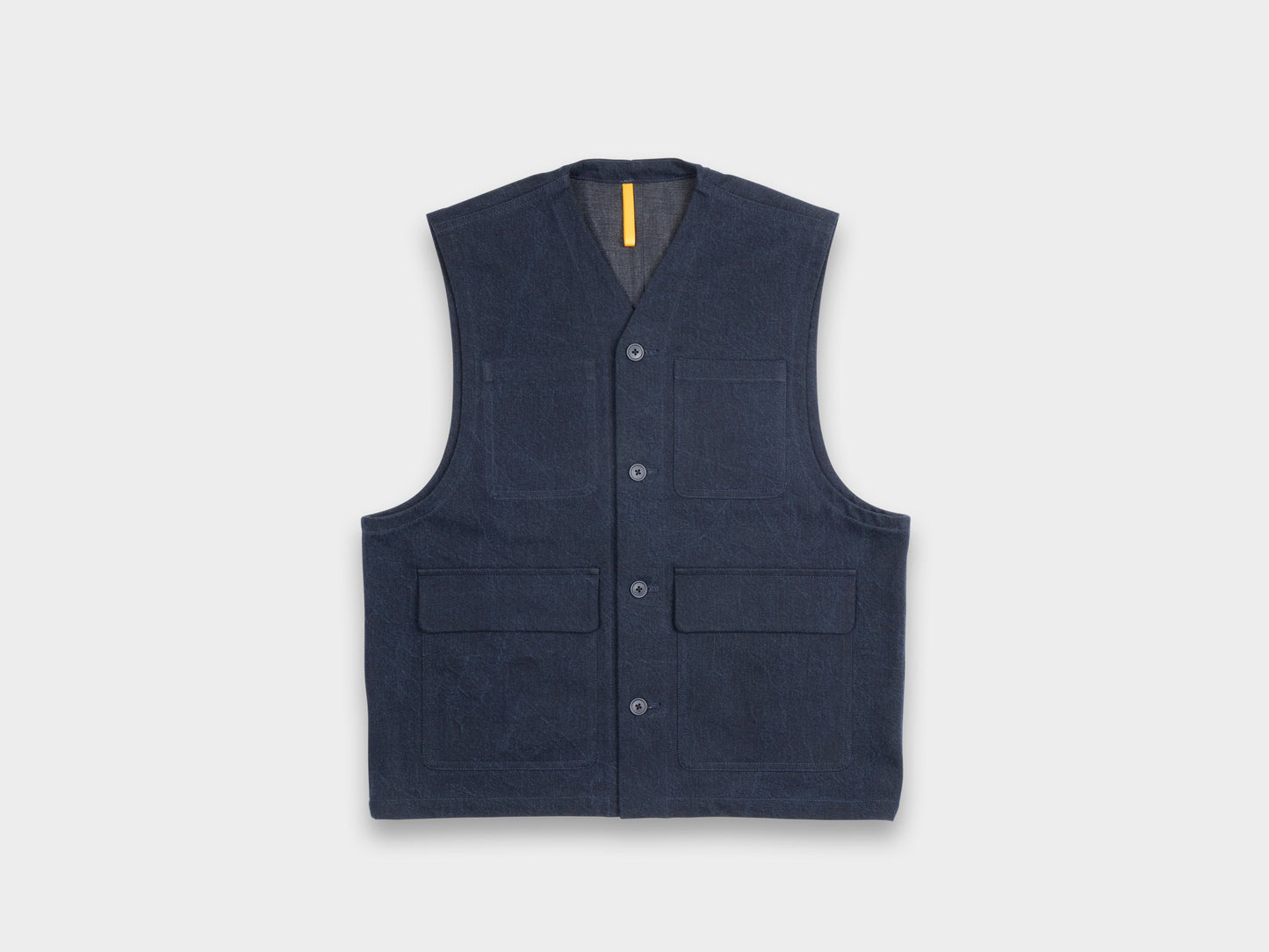R20J5 "Jebok Vest" Blue Sumi Organic Denim