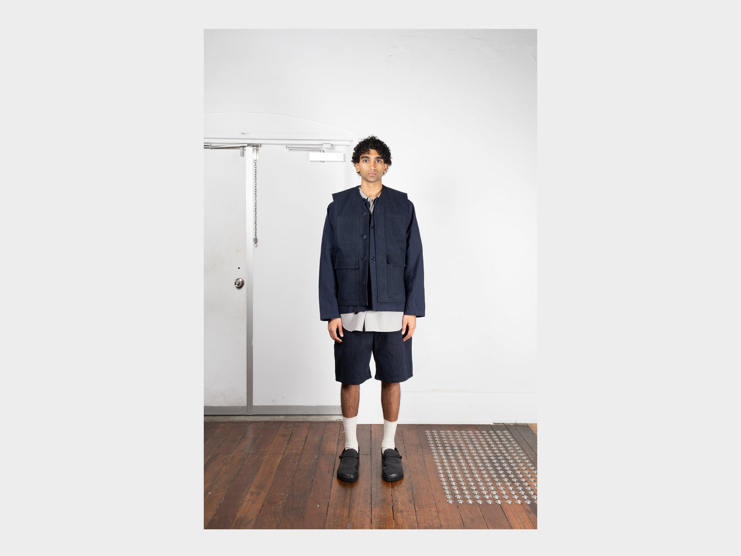 R20J5 "Jebok Vest" Blue Sumi Organic Denim