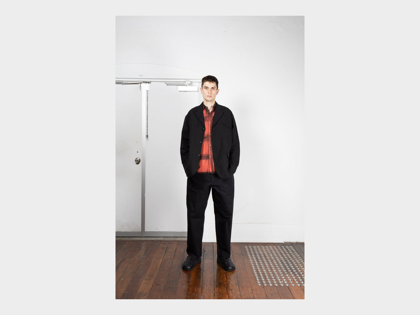 R20Y4 "Big Blazer" Black Linen