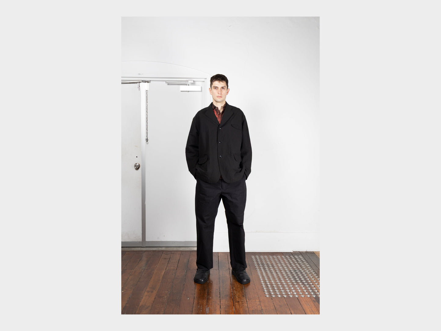 R20Y4 "Big Blazer" Black Linen