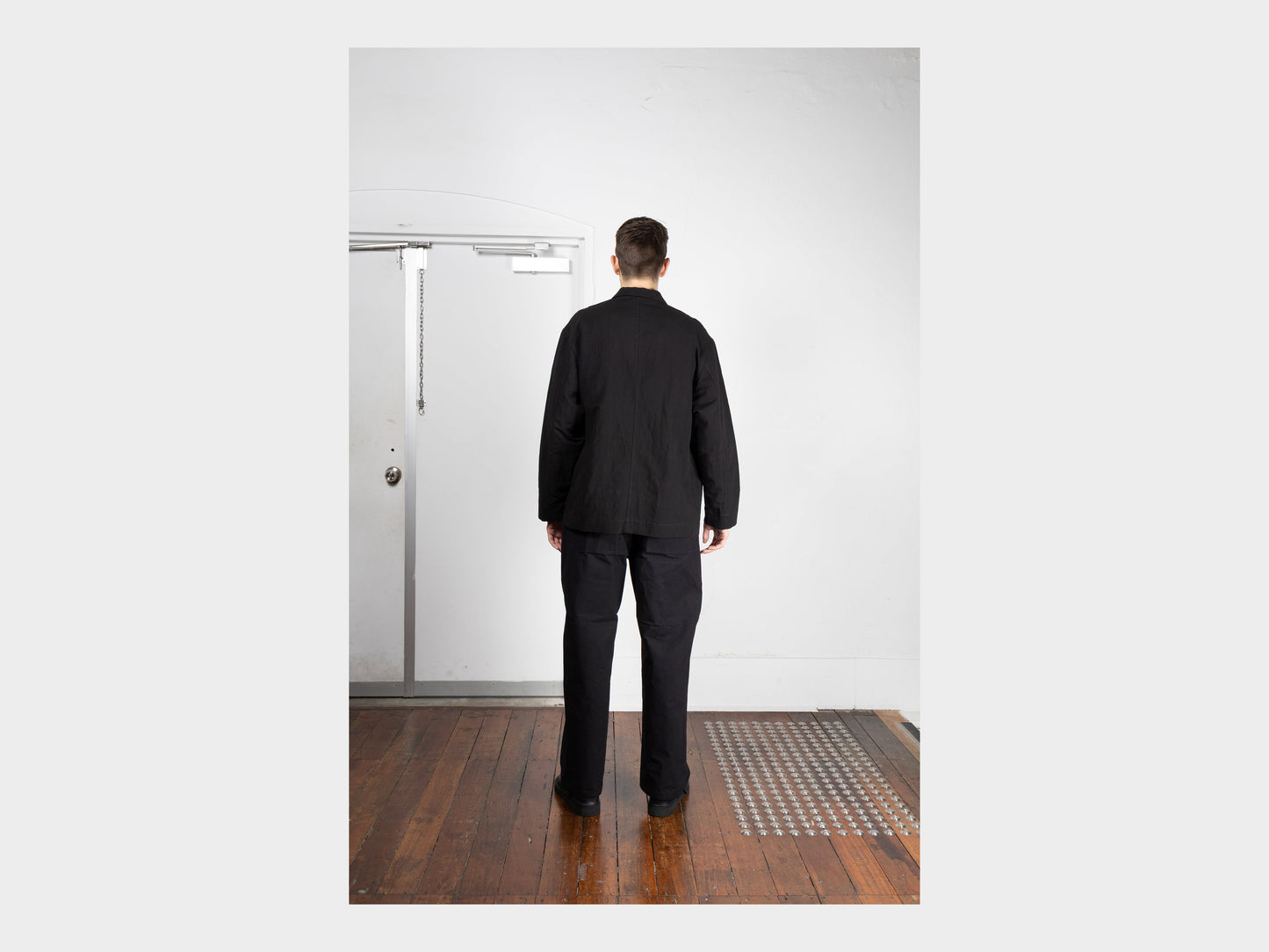 R20Y4 "Big Blazer" Black Linen