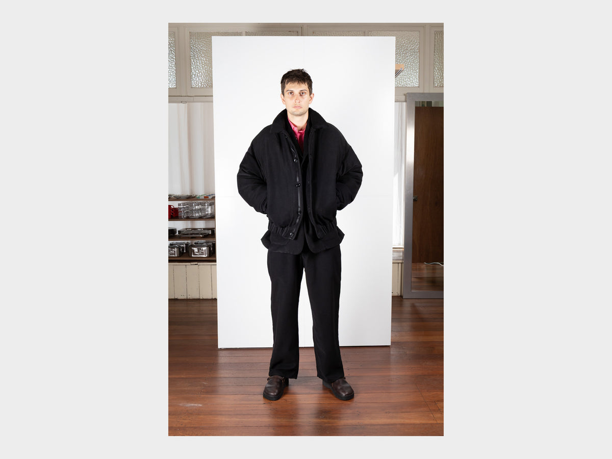 R21D3 "Down Blouson" Fluid Supima Back-Satin