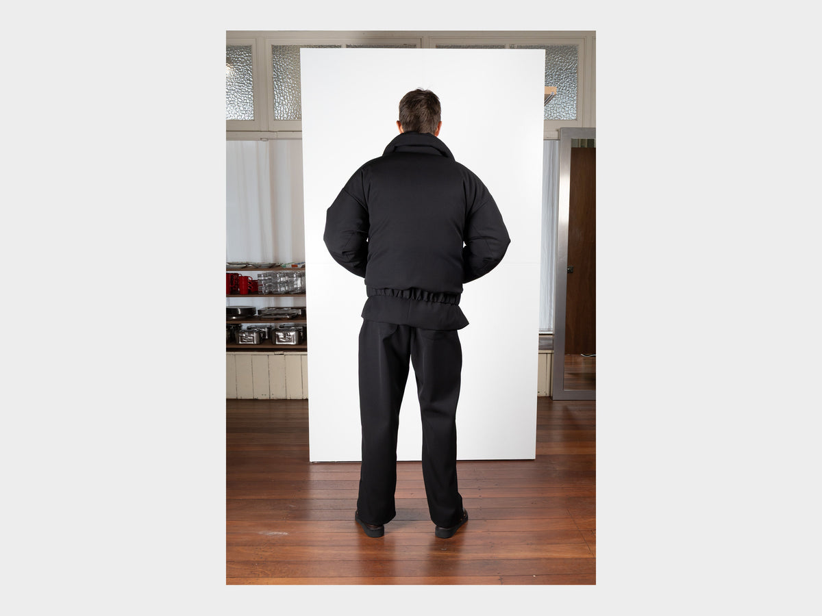 R21D6 "Double Down Blouson" Black Impact Wool
