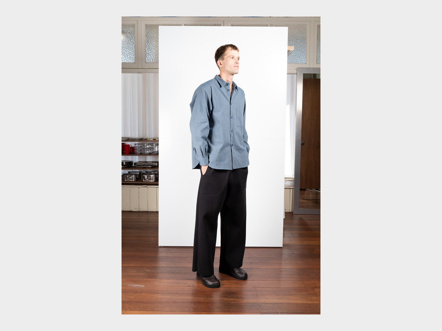 R21S8 "Weather Shirt PK" Petrol Oxford