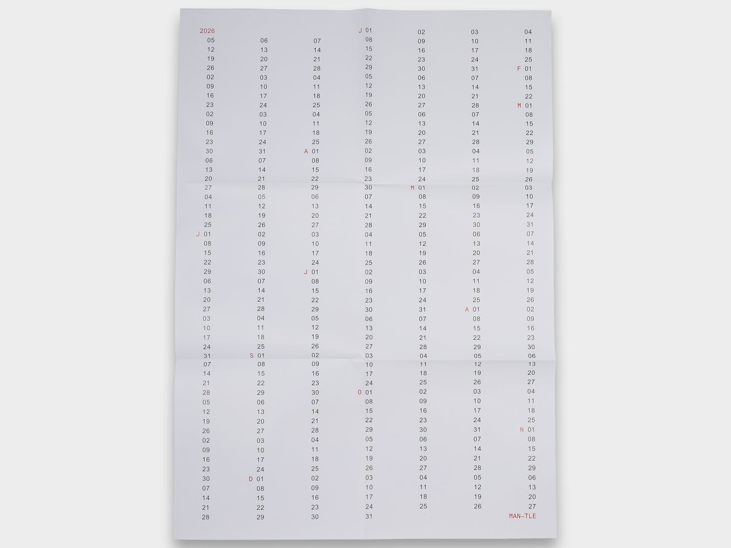 SHH0 "MT Calendar 2026"