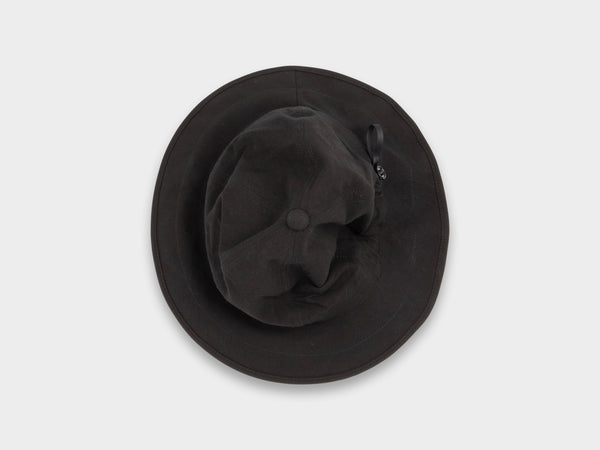 SPC2 "Wide Hat" Roll–dyed Black Linen
