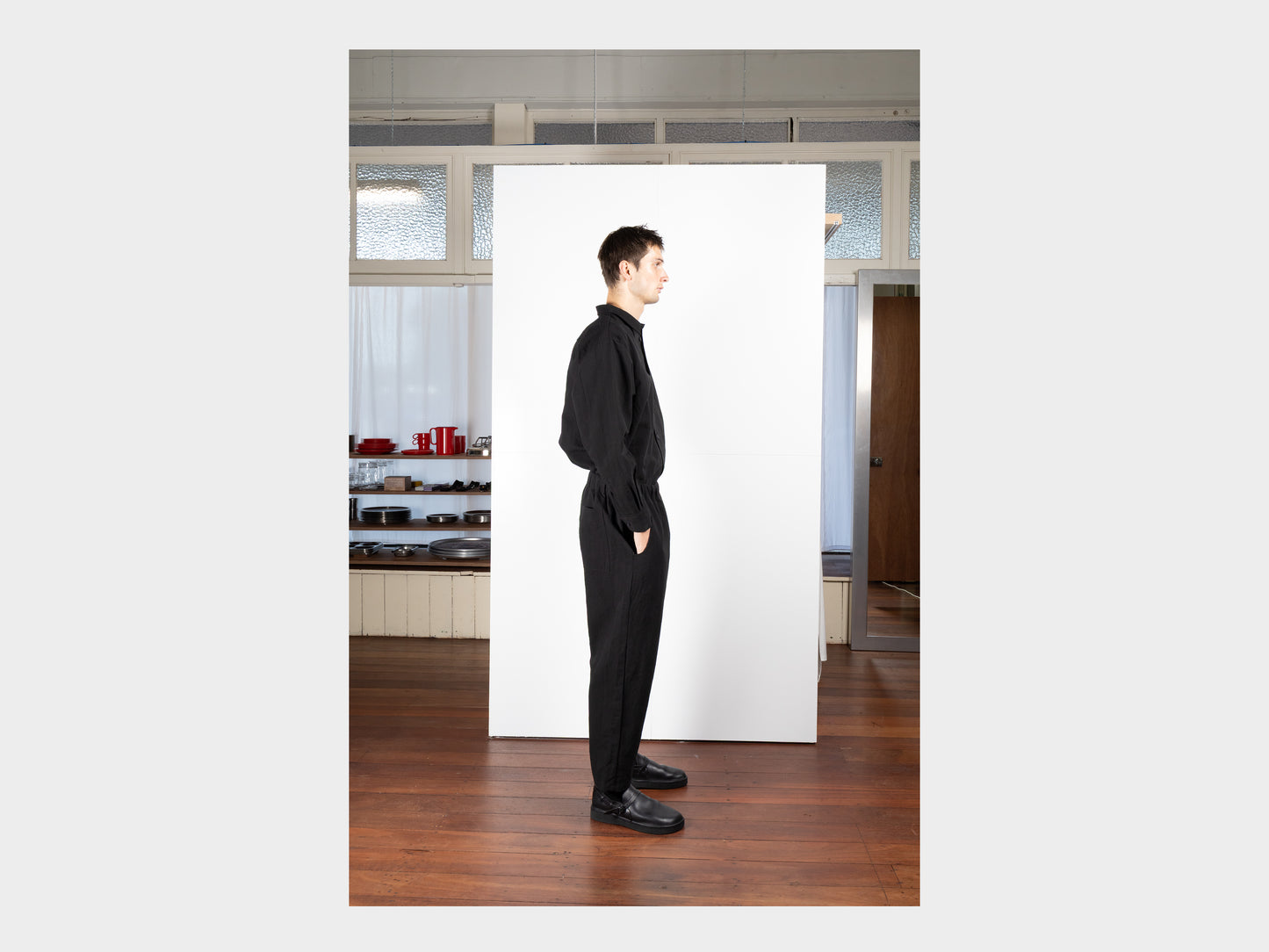 SPP6 "Easy Pants" Roll–Dyed Black Linen