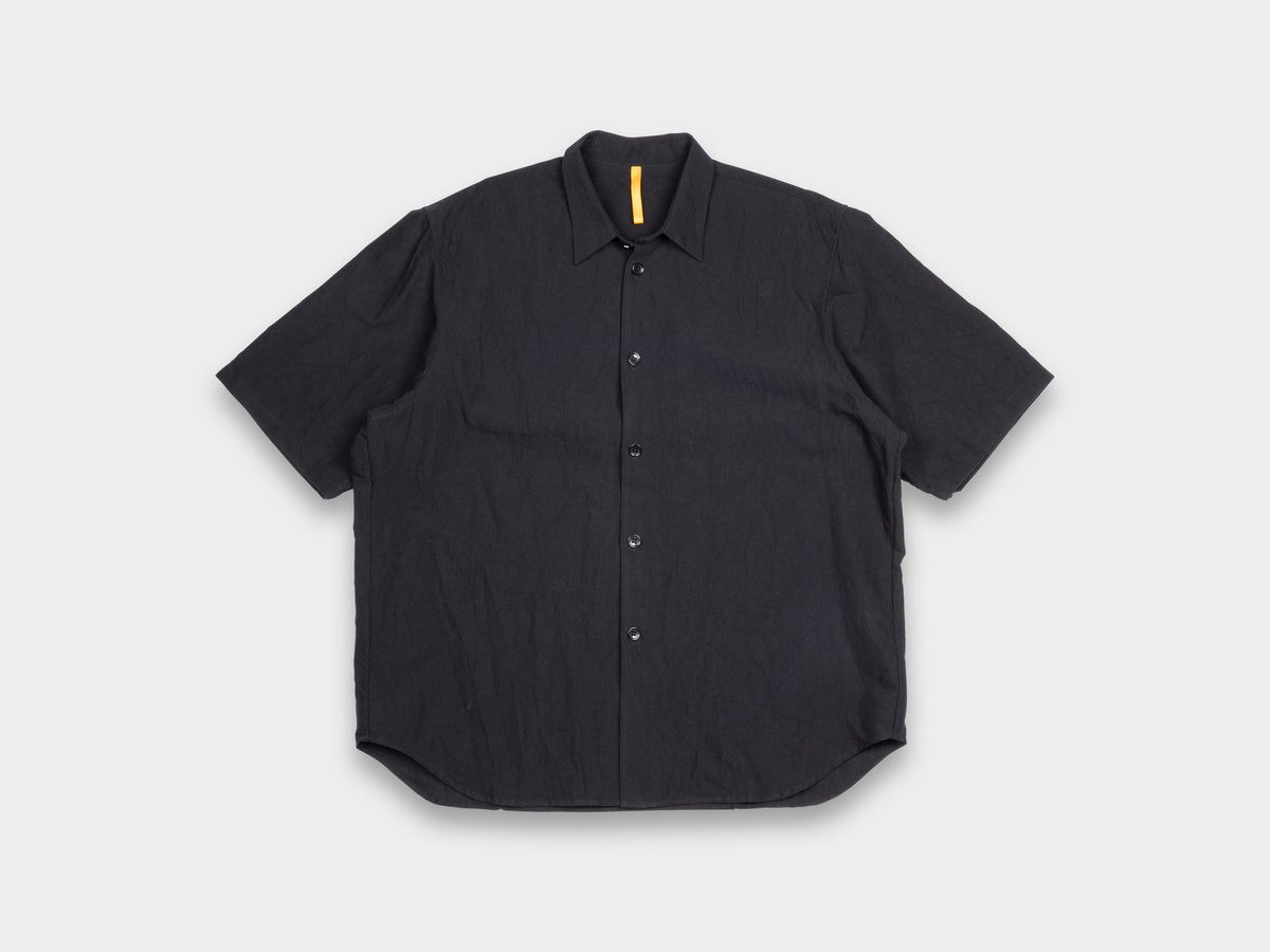 SPS9 "S/S Weather Shirt" Black Linen