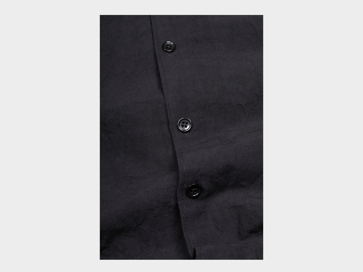 SPS9 "S/S Weather Shirt" Black Linen
