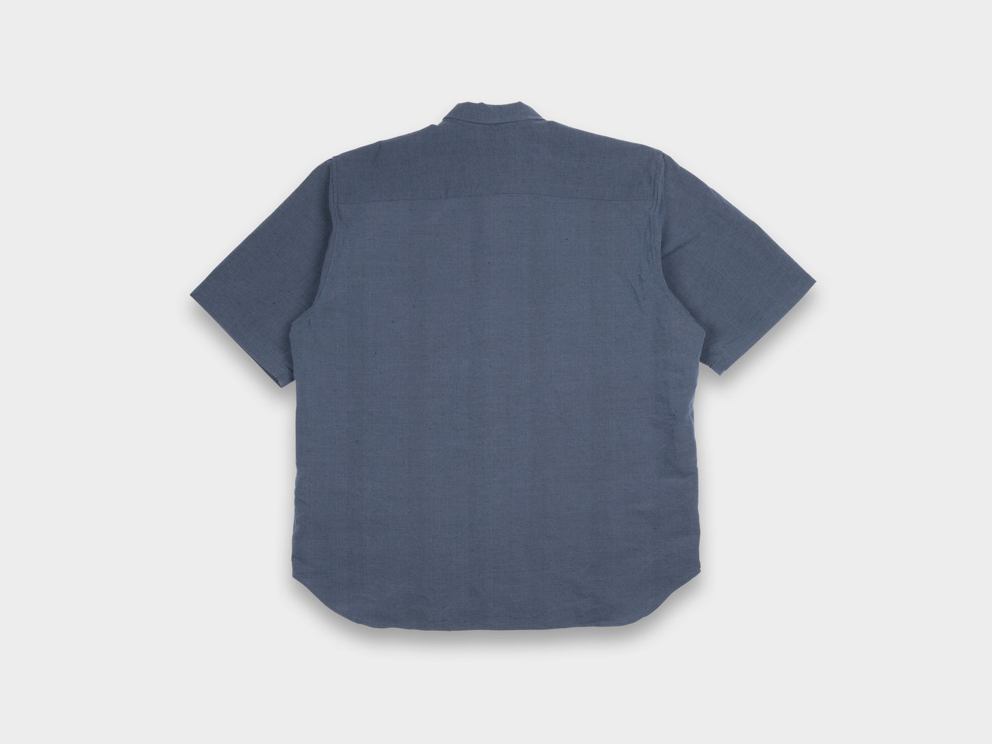 SPS9 "S/S Weather Shirt" Blue Metal Linen