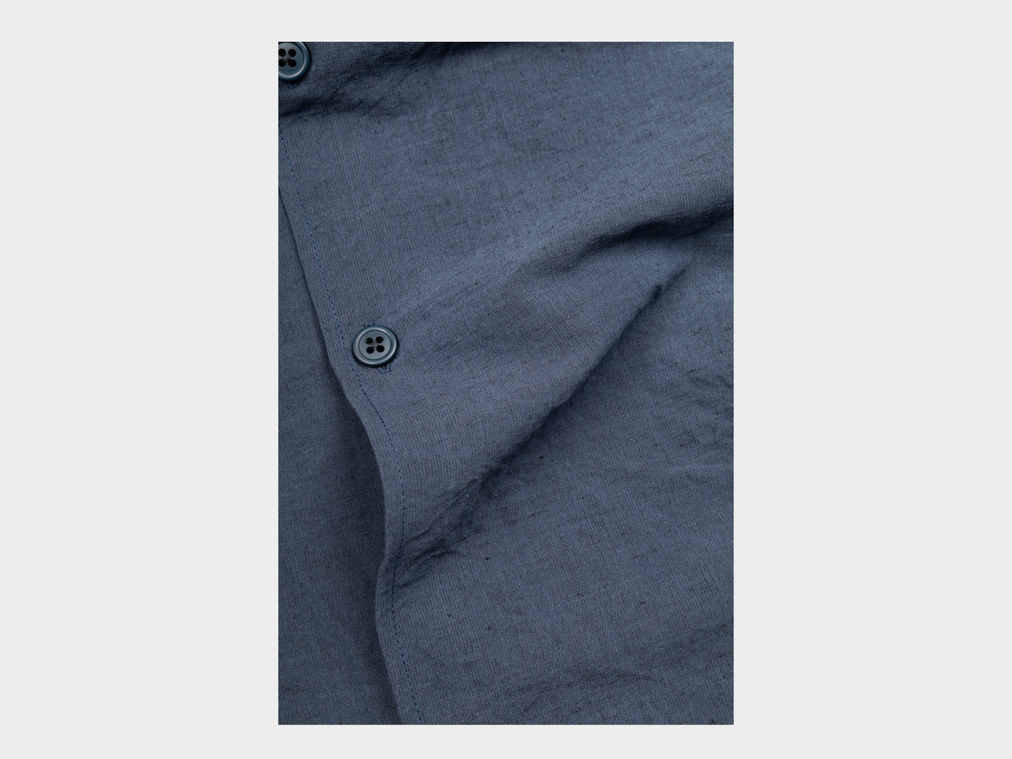 SPS9 "S/S Weather Shirt" Blue Metal Linen