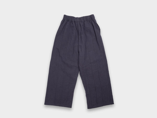 W-R20P3 "Tuck Pants" Rock Linen