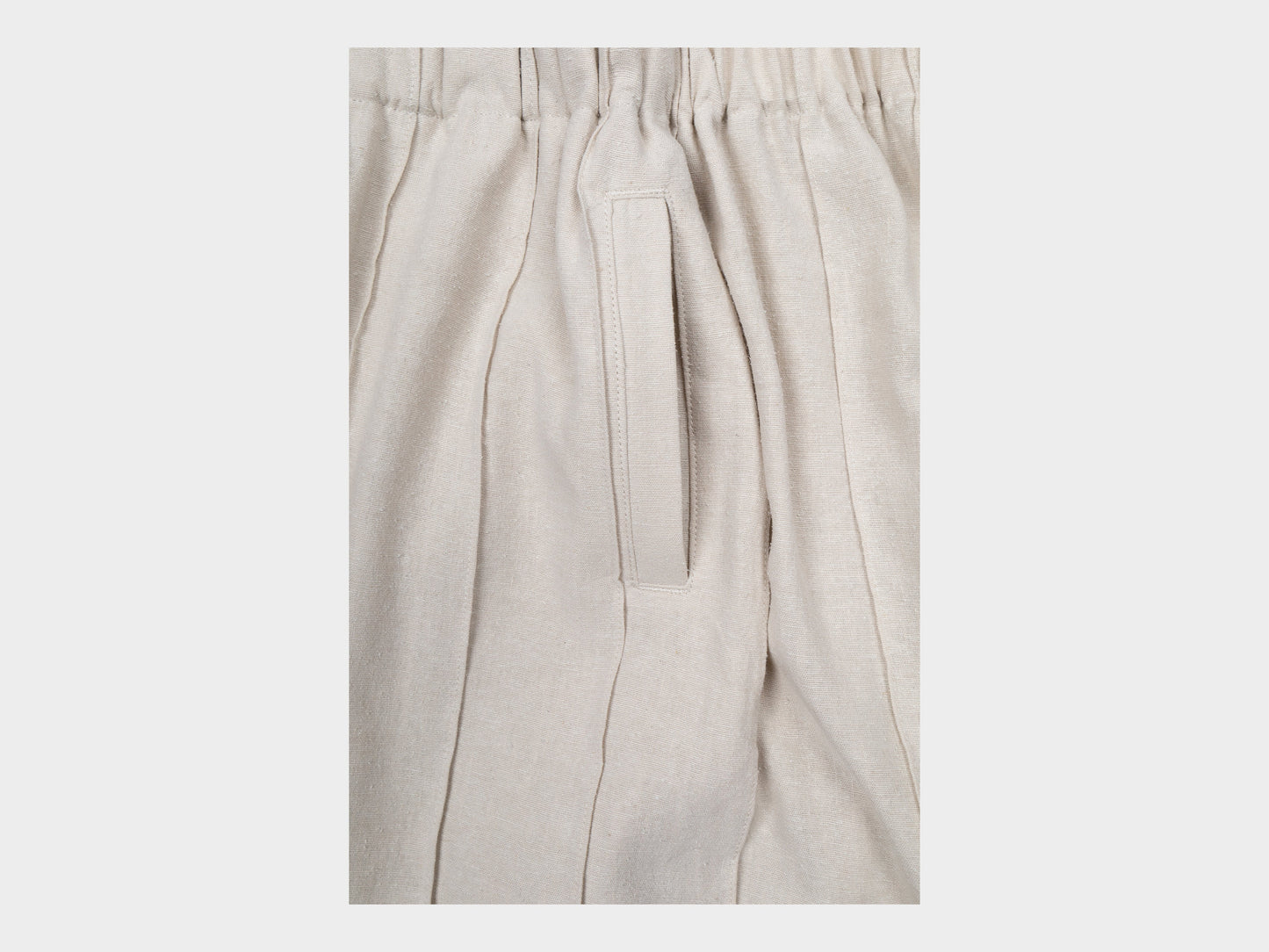 W-R20P3 "Tuck Pants" Sand Grosgrain