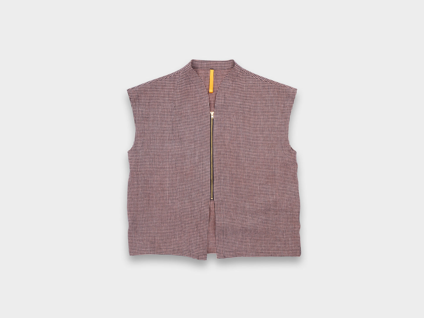 W-R20S5 "Zip Tank" Bengara Gingham