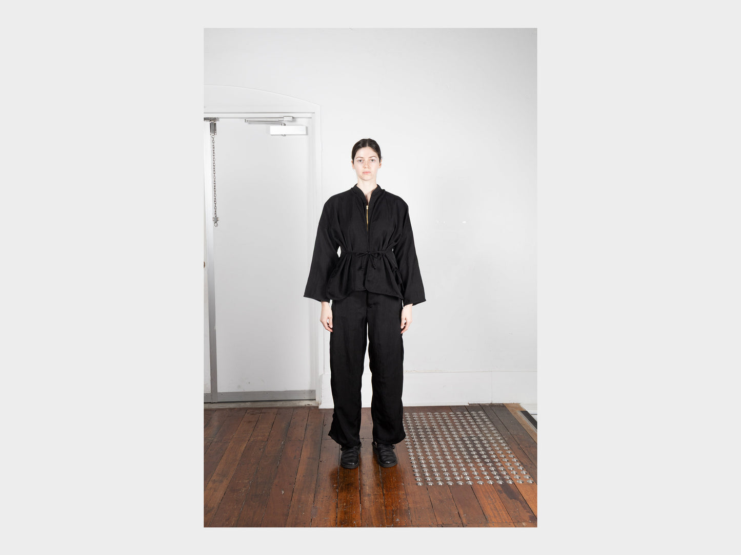 W-R20S7 "Cross Cardigan" Black School Canvas