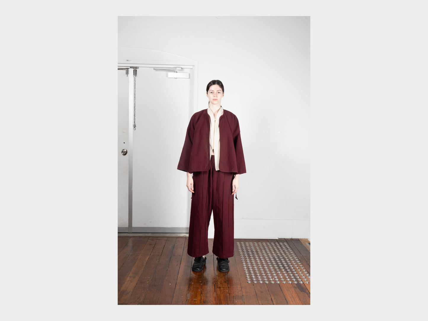 W-R20S7 "Cross Cardigan" Sap Linen