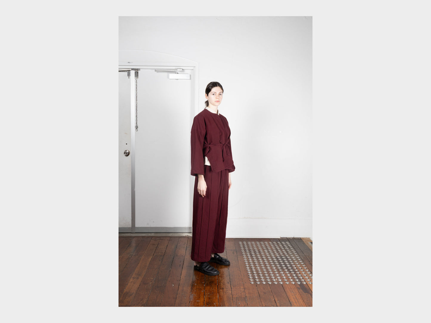 W-R20S7 "Cross Cardigan" Sap Linen