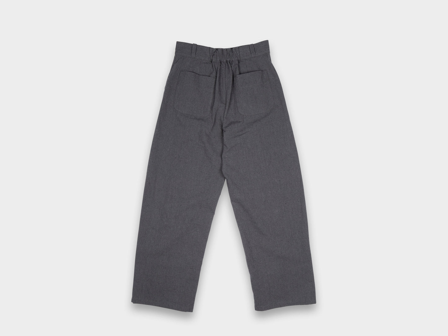 W–R21P4 "High-Wide Pants" Granite Wool