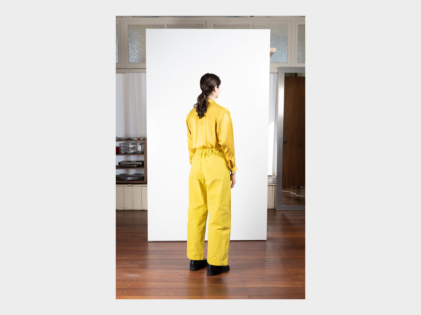 W–R21P4 "High-Wide Pants" Wattle Wax