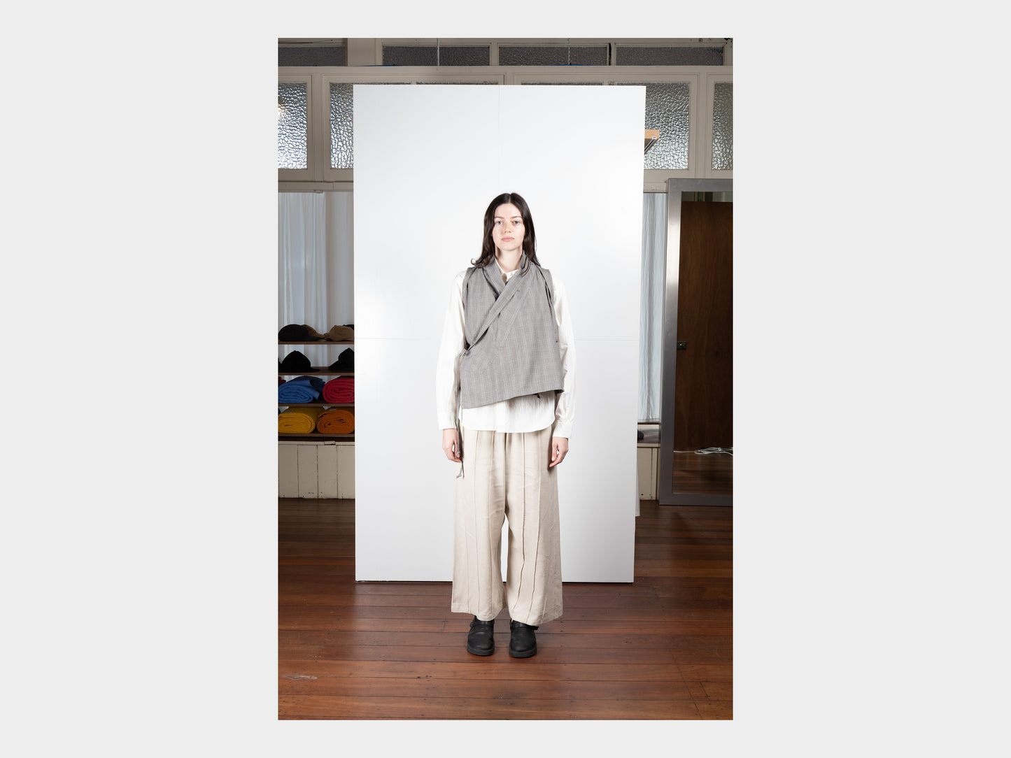 W-R20S8 "Jeogori Shirt" Grey Damp Cloth
