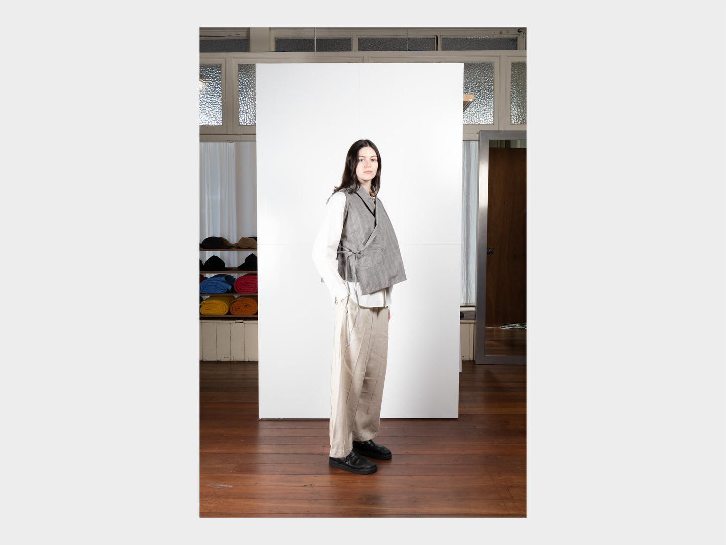 W-R20S8 "Jeogori Shirt" Grey Damp Cloth