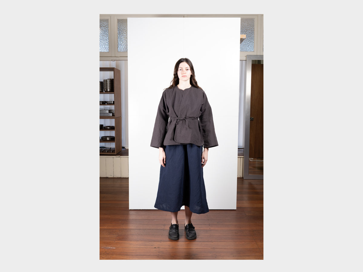 W-SPS7 "Cross Cardigan" Earth Linen