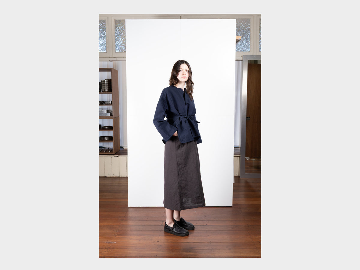 W-SPS7 "Cross Cardigan" Pacific Linen