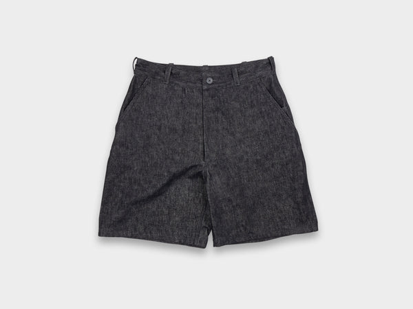 R16J7 "Jebok Shorts" Black Slub Denim