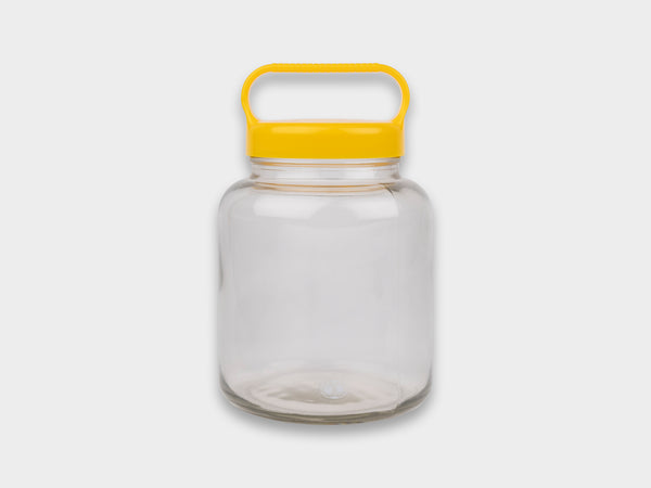 Okawa Glass Tesage Bottle Yellow