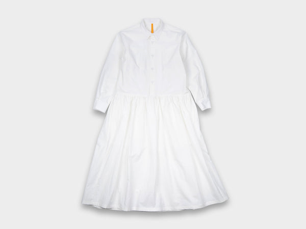 W-R0A3 "Gather Shirt Dress" White Weather